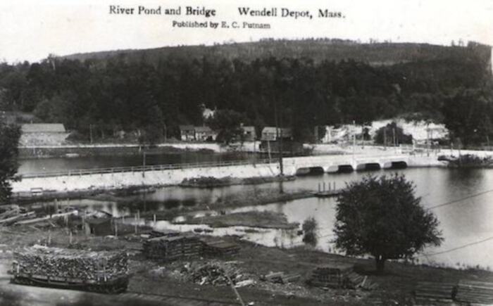 River Pond and Bridge ca 1912