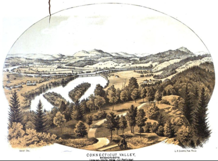 View of Connecticut River Valley from Poet's Seat, Greeenfield, MA