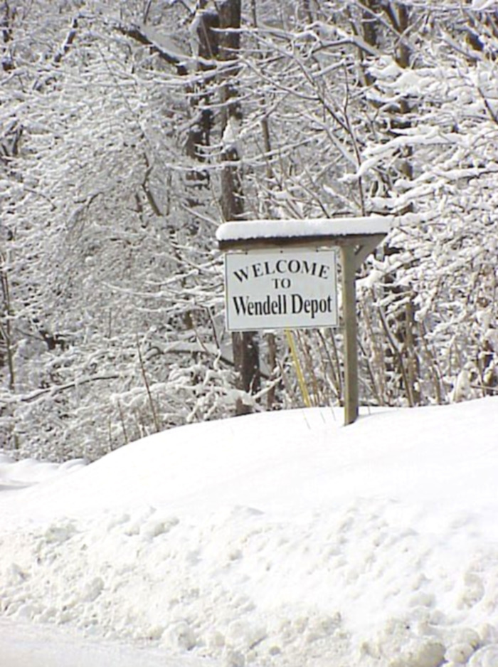 Wendell Depot Sign, location unknown.