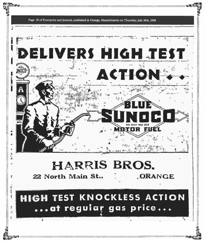 Harris Brothers Ad, 1936