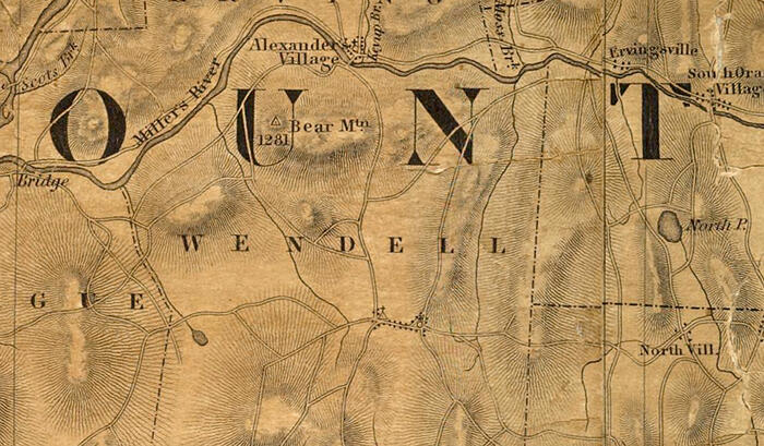 Map of Wendell, Massachusetts 1844