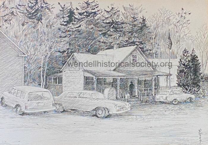 Wendell Depot Store & Post Office,  print by Pan Wilson
